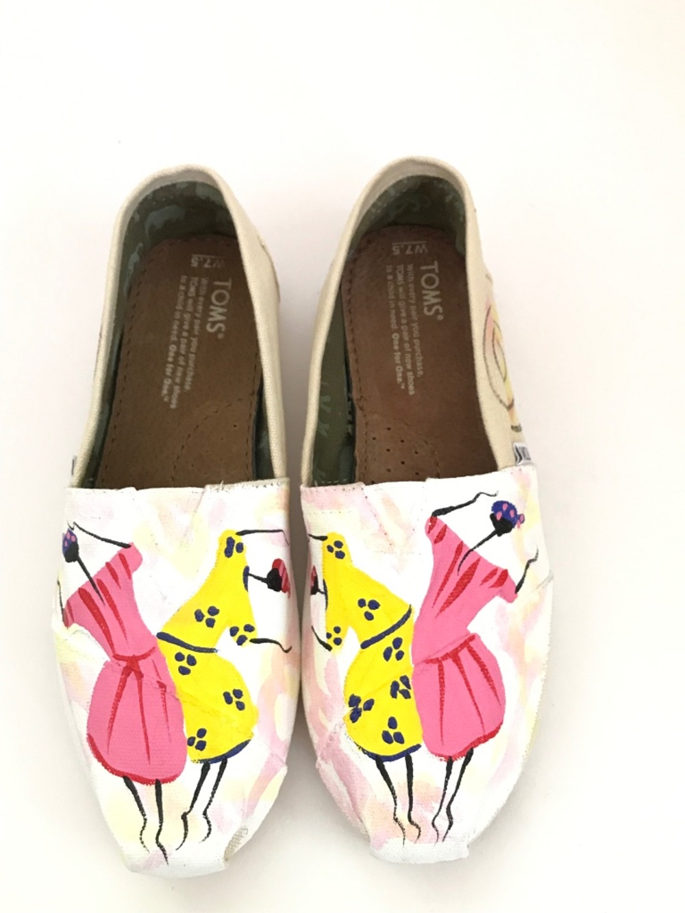 TOMS X Haiti Artist Collective "Louis' Bright Dancers" Louis Murat Size 7.5